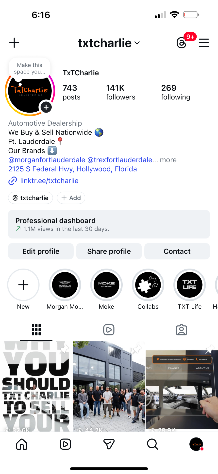 TXT Charlie Instagram profile screenshot